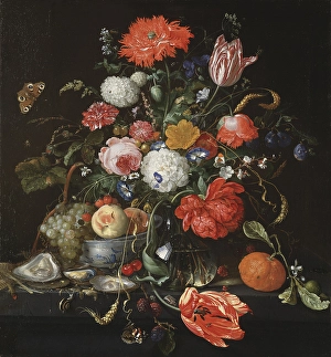 Jan Davidsz de Heem Flower Life Bowl Fruit Oysters Jan Davidsz de Heem Flower Life Bowl Fruit Oysters