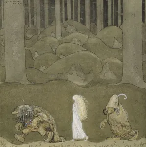 John Bauer Princess Trolls Troll painting 1913 John Bauer Princess Trolls Troll painting 1913