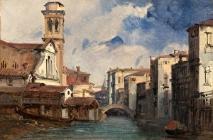 Jules-Romain Joyant, French (1803-1854), The Church of Santo Trovaso, Venice, c. 1830 Jules-Romain Joyant, French (1803-1854), The Church of Santo Trovaso, Venice, c. 1830