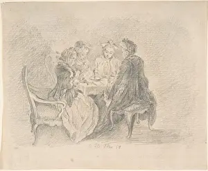 Liszt Collection Print: Four Ladies Needlework Artokoloro