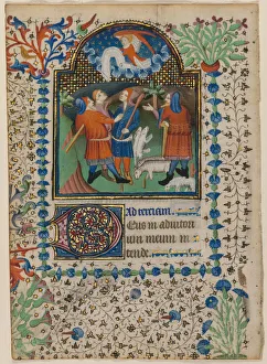 Leaf Book Hours Annunciation Shepherds recto Leaf Book Hours Annunciation Shepherds recto