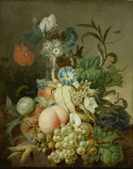Life Flowers Fruit life flowers fruit marble plinth lie grapes Life Flowers Fruit life flowers fruit marble plinth lie grapes