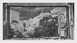 Antique Navigation Tools Prints: Map