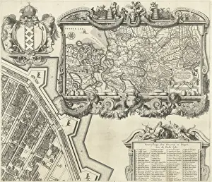Historical City Maps Prints: Map of Amsterdam (leaf right), 1625, The Netherlands, Balthasar Florisz. van Berckenrode
