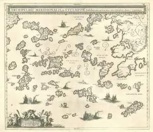 Map Archipelagi Meridionalis seu Cycladvm insularum accurata delineatio Map Archipelagi Meridionalis seu Cycladvm insularum accurata delineatio