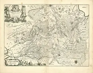 Copperplate Print Art Prints: Map Drentia comitatvs TransiselaniA┼á tabula II
