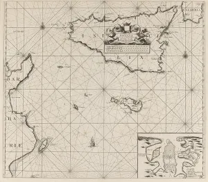 Map islands Sicily Malta part coast Tunisia New pass Map islands Sicily Malta part coast Tunisia New pass