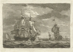 Three Masters on troubled water, Gerrit Groenewegen, 1791 Three Masters on troubled water, Gerrit Groenewegen, 1791