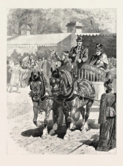MAY-DAY: THE CART-HORSE PARADE, PRIZE-WINNERS, 1892 engraving MAY-DAY: THE CART-HORSE PARADE, PRIZE-WINNERS, 1892 engraving