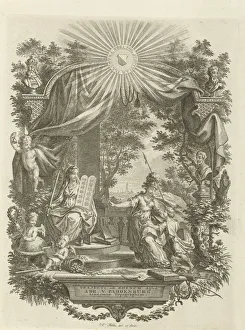 Minerva receives young man leads towards personification Minerva receives young man leads towards personification
