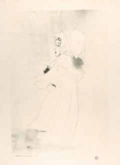 Miss Belfort Large Plate 1895 Crayon spatter lithograph printed Miss Belfort Large Plate 1895 Crayon spatter lithograph printed