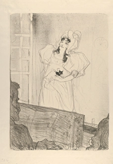 Miss Belfort Medium Plate 1895 Crayon brush spatter lithograph printed Miss Belfort Medium Plate 1895 Crayon brush spatter lithograph printed