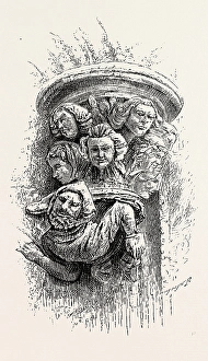OLD NORSE BOSS, THE OCTAGON, TRONDHJEM CATHEDRAL. Trondheim, historically, Nidaros OLD NORSE BOSS, THE OCTAGON, TRONDHJEM CATHEDRAL. Trondheim, historically, Nidaros