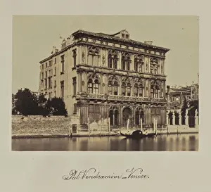 Venise. 4 Albumines grande taille Signés Du Photographe C