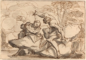 Paul Troger (Austrian, 1698 - 1762), The Baptism of Christ, pen and iron gall ink Paul Troger (Austrian, 1698 - 1762), The Baptism of Christ, pen and iron gall ink