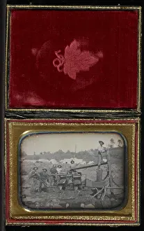 California Gold Rush Era Prints: Placer Mining Scene Unknown Attributed Carleton Watkins
