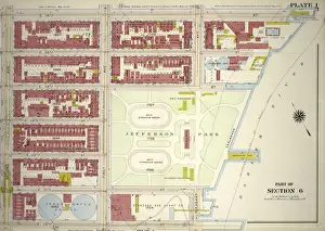 Old American Geography Maps Prints: Plate 1: Part of Section 6