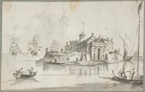 Port Venice Chioggia 1764-1835 Pen brown ink Port Venice Chioggia 1764-1835 Pen brown ink