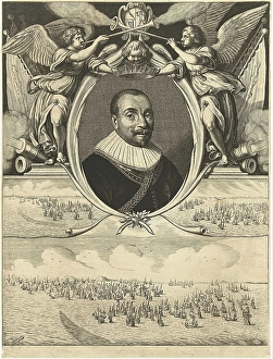 Portrait of Admiral Maarten Tromp at the age of 42, Cornelis van Dalen (I), 1640 Portrait of Admiral Maarten Tromp at the age of 42, Cornelis van Dalen (I), 1640