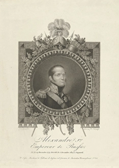 Portrait of Tsar Alexander I of Russia, Walraad Nieuwhoff, W. Esser, 1825-1827 Portrait of Tsar Alexander I of Russia, Walraad Nieuwhoff, W. Esser, 1825-1827
