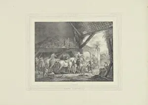 Horse And Rider Paintings Prints: Poste stables Eene posterij title object Poste d Anvers
