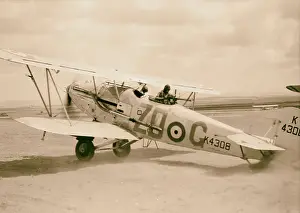Old Aircraft Photos Prints: R. A. F activities Plane take off causing cloud
