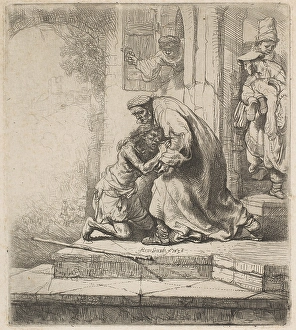 Return Prodigal Son 1636 Etching Plate 6 1/8 Return Prodigal Son 1636 Etching Plate 6 1/8