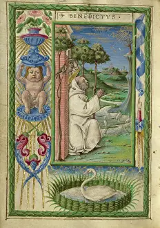 Late 15th Century Masterpiece Prints: Saint Benedict in Prayer