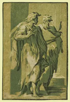 Ugo da Carpi Print: Saints Peter and John, 1500-1610