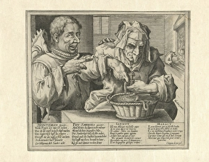 Satire on hygiene, Crispijn van de Passe (I), 1574 - 1637 Satire on hygiene, Crispijn van de Passe (I), 1574 - 1637