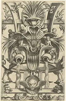 Grotesque Ornamentation Prints: A scroll, Anonymous, 1554