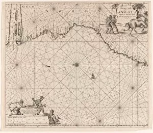 Maps Collection: Sea chart of the coast of Congo and Angola, Jan Luyken, Johannes van Keulen (I), unknown