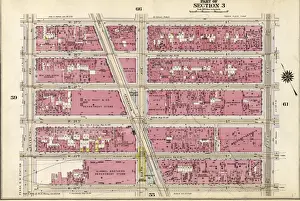 Vintage USA Maps Prints: Part of Section 3 : Plate 60