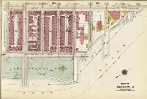 Old American Geography Maps Prints: Part of Section 5: Plate 117