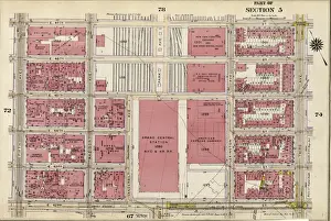 Vintage USA Maps Prints: Part of Section 5: Plate 73