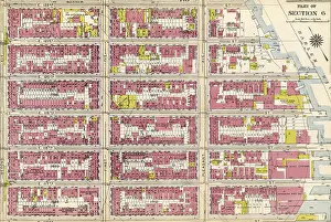 Vintage USA Maps Prints: Part of Section 6: Plate 137