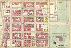 Vintage USA Map Prints: Part of Section 8: Plate 173