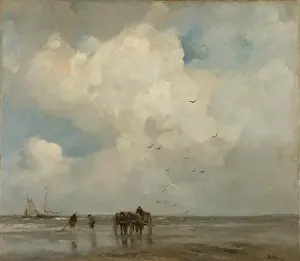 Shellfish Beach Print, Oil on Canvas