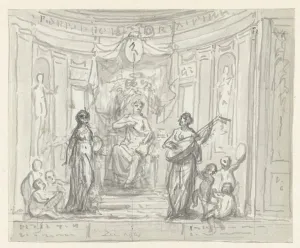 Sketch stage curtain Hague Jurriaan Andriessen Sketch stage curtain Hague Jurriaan Andriessen