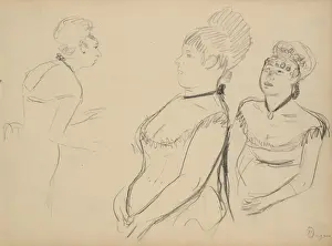 19th Century French Artwork Prints: Three Sketches