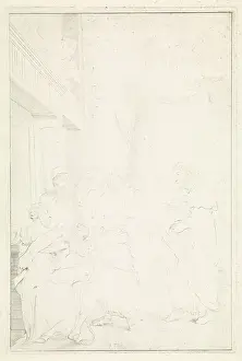 Images Dated 2016 August: Engraved Print of Socrates and Xanthippe, 1765