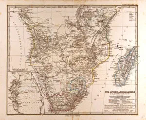 South Africa Madagascar Map, Gotha, Justus Perthes, 1872, Atlas South Africa Madagascar Map, Gotha, Justus Perthes, 1872, Atlas