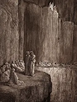 Vintage Gustave Dore Prints: The Spirits of the Envious, by Gustave Dore
