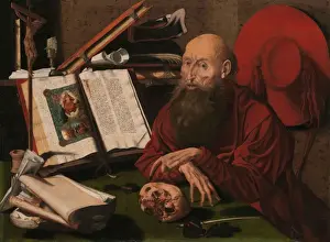 St Jerome Study Prints: St Jerome study Saint Jerome pointing left hand