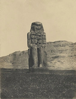 Statue Memnon Thebes Maxime Du Camp French 1822 Statue Memnon Thebes Maxime Du Camp French 1822