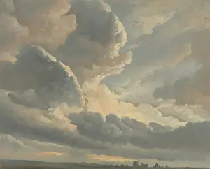 Cloudy Sky Artwork Prints: Study Clouds Sunset Rome Simon Alexandre Clement