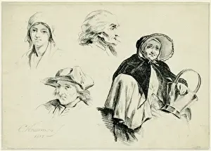 Seated Woman with Bucket, Print 1817