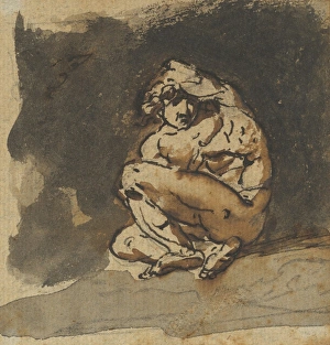 Study Male Nude Althaemenes Trying Hide Himself Study Male Nude Althaemenes Trying Hide Himself