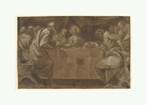 Last Supper ca 1608 Pen brown ink brush wash Last Supper ca 1608 Pen brown ink brush wash