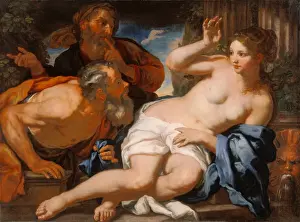 Susannah and the Elders Print, Oil on canvas